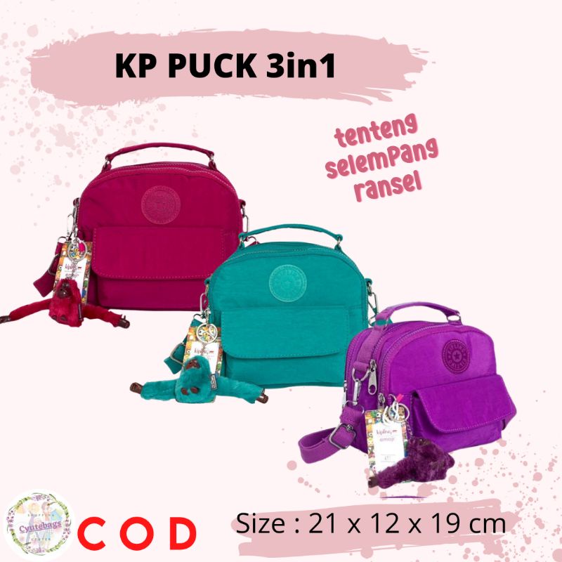 BEST SELLER TAS Kp MINI PUCK 3FUNGSI TENTENG SELEMPANG DAN RANSEL