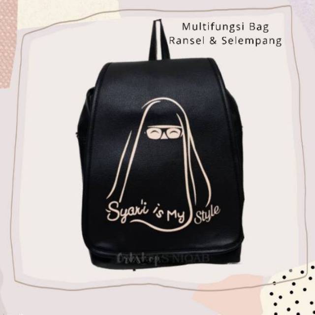 ❤PROMO❤ TAS RANSEL NIQAB SYARI IS MY STYLE TAS DAKWAH MUSLIMAH CADAR KAJIAN ISLAM NIQABIS