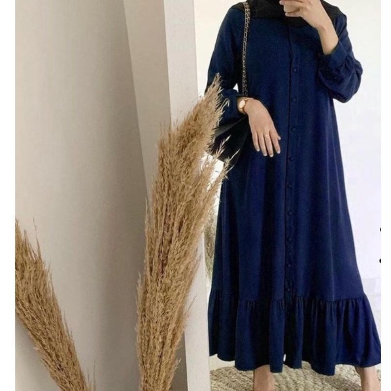 DRESS MUSLIM WANITA GAMIS MOSCREPE ARABIAN PREMIUM VDYK-038Warna: Hitam, Nevy, Maroon, Mocca, Olive
