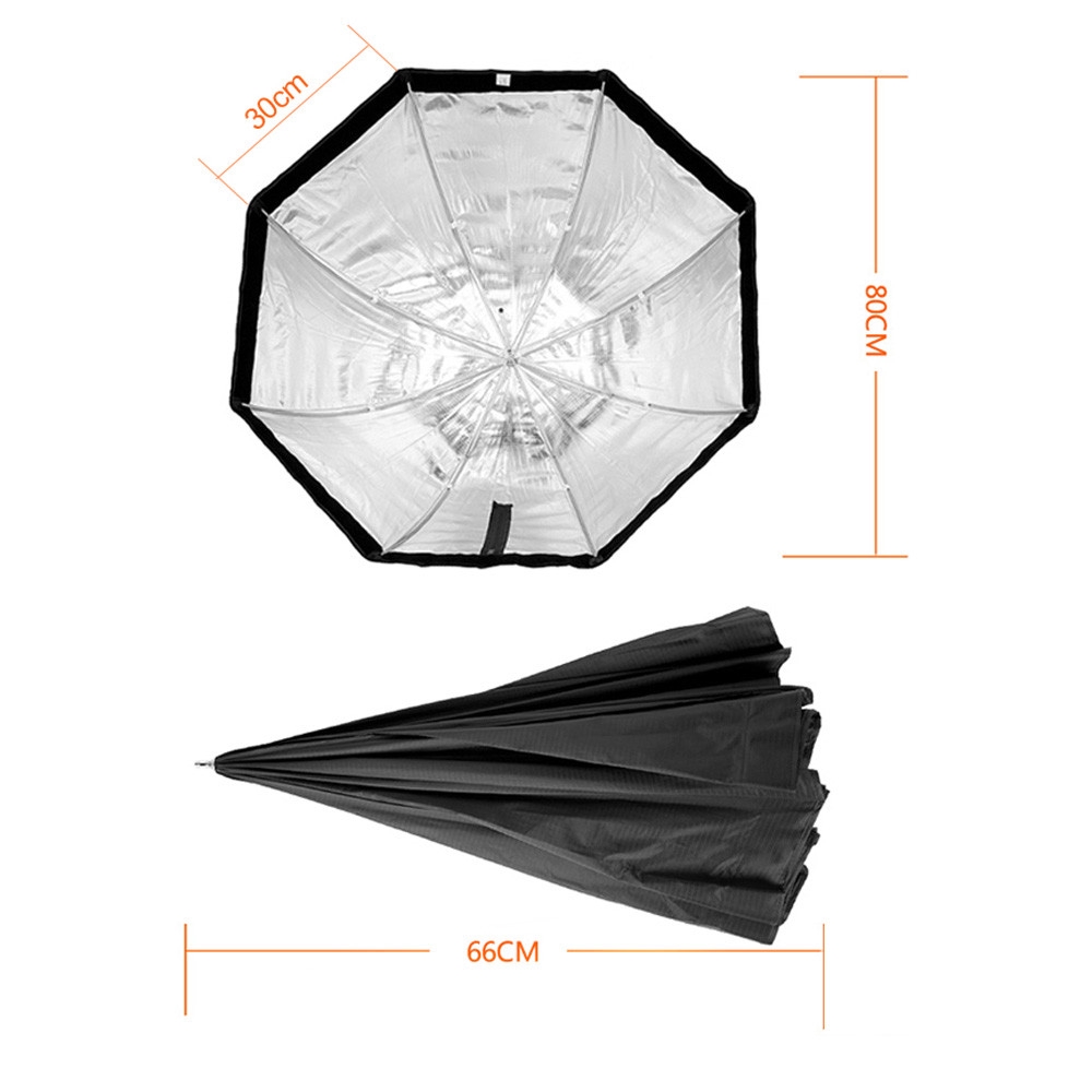 TaffSTUDIO Payung Octagon Softbox Reflektor 80CM untuk Flash Speedligh