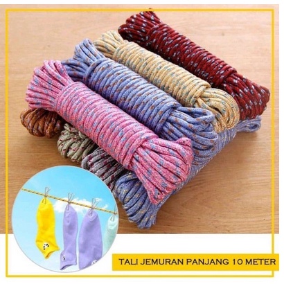 Tali Jemuran Baju Pecinta Alam Menali Ikat Perlengkapan Peralatan Camp Camping Tenda Gantungan Gantung Super Kuat Nylon Anti Slip Tambang Kaos Pakaian Rafting Barang Kendaraan Kemah Nilon Berkualitas Tinggi Panjang Tidak Selip Murah Grosir Prakarya Malang