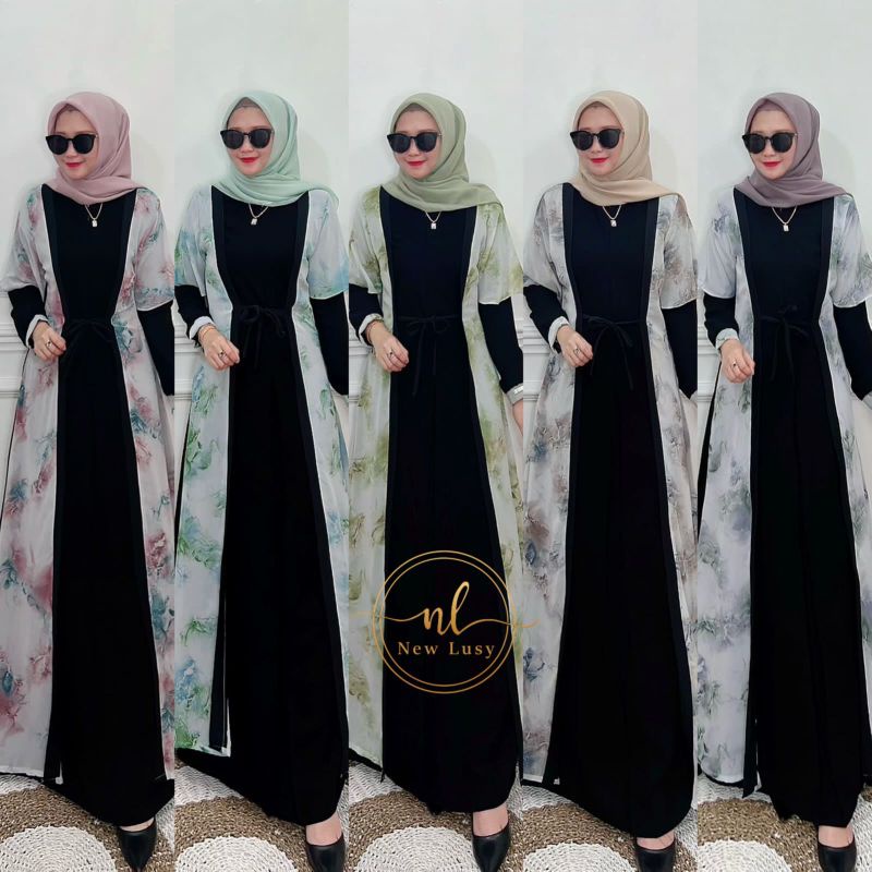 dress babydoll printing ORI NEW LUSY,gamis NEW LUSSY original,gamis trend 2022