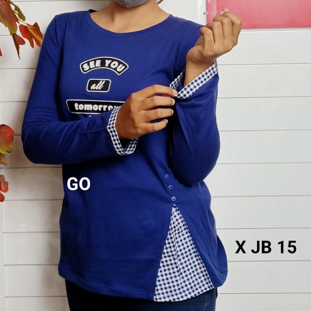 gof CRESSIDA BAJU Cewek Pakaian Atasan Kaos Wanita Casual Santai Original Lengan Panjang Bagus