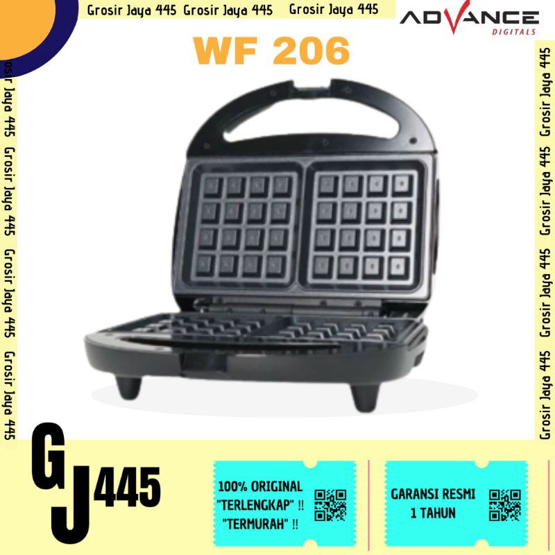 READY STOCK Advance Waffle Maker WF 206 Pemanggang Roti Waffle 2 Lapis Garansi 1 Tahun