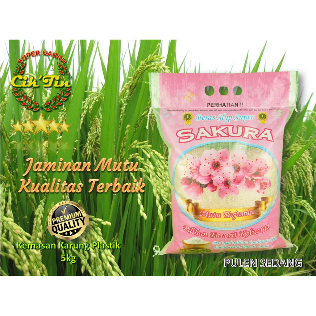 

Cik'Tin Beras - SLYP SUPER cap SAKURA - isi 5kg