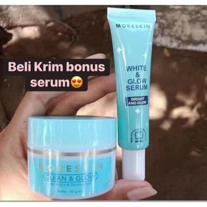 MORESKIN CLEAN AND GLOW NASA ORI free serum