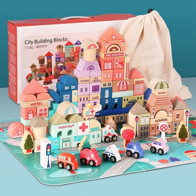 Mainan Kayu City Building Block
