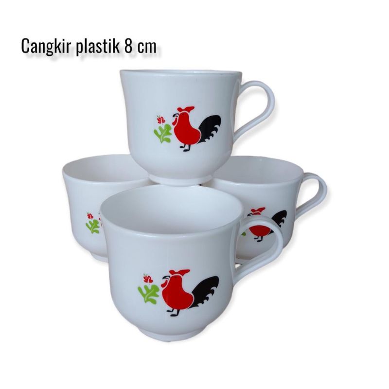 Gelas Cangkir Plastik Ayam Jago_Cangkir Ayam Jago_Gelas Unik Ayam Jago