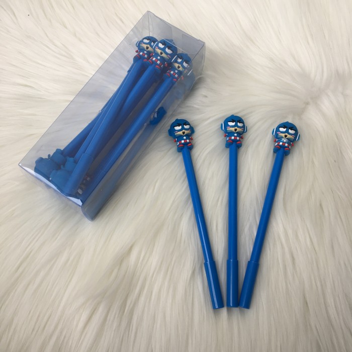 

Pen Gel CAPTAIN AMERICA / Gel Pen / Pen Import / Pen Souvenir Termurah
