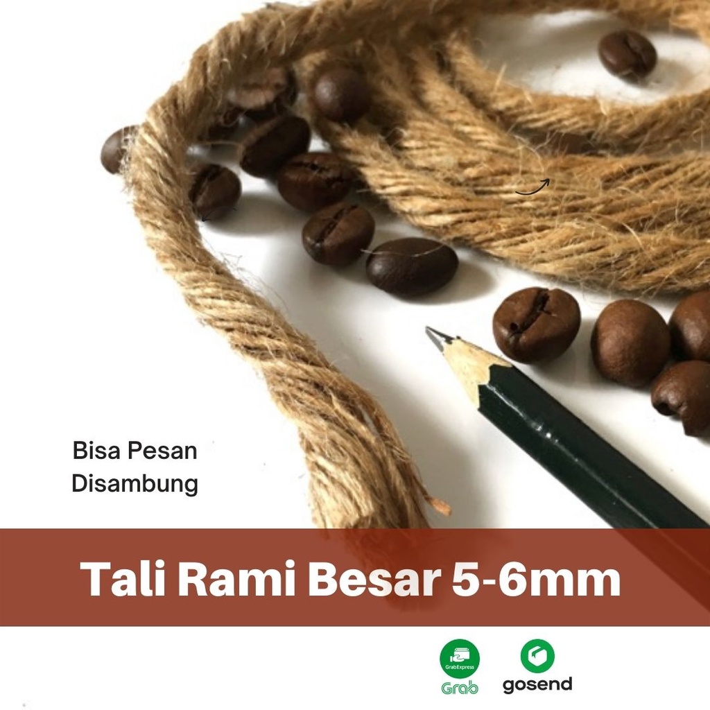 Tali Rami Tali Goni Besar Meteran 18 ply Untuk Kerajinan tangan Dekorasi Hampers Seserahan