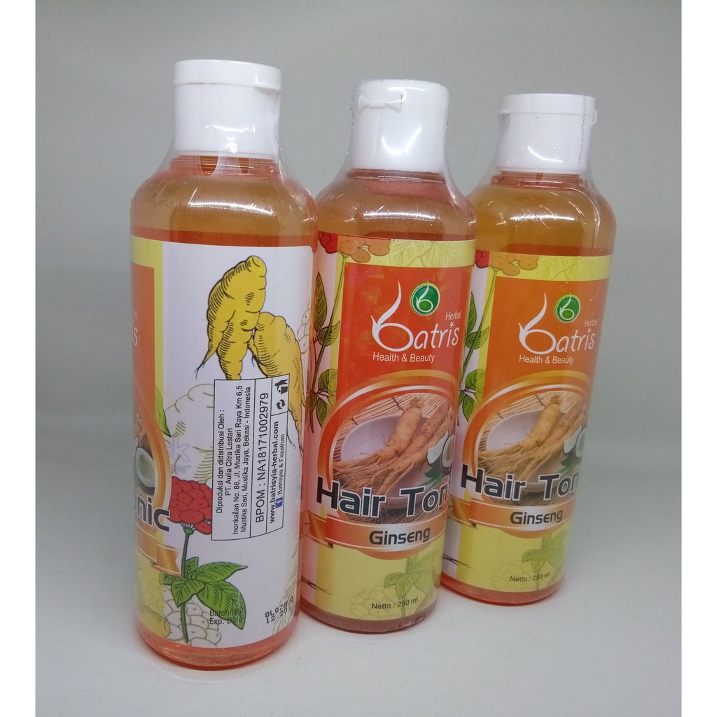 Hair Tonic Ginseng Batrisyia Herbal 250 ml, Tonik Rambut Batris