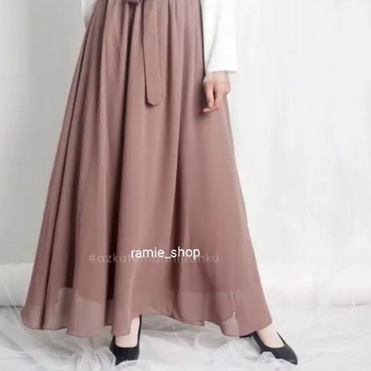 ☼ ROK CERUTI ROK PANJANG POLOS FULL FURING ☀