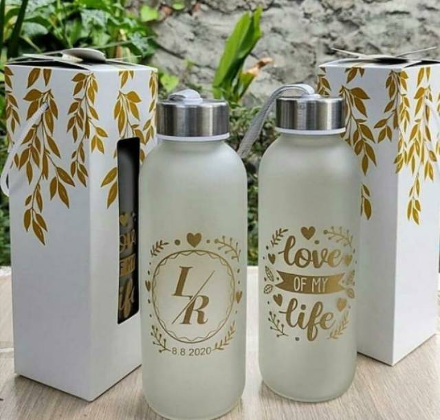 

Souvenir tambler 420 ml kaca dove+bok+cetak nama