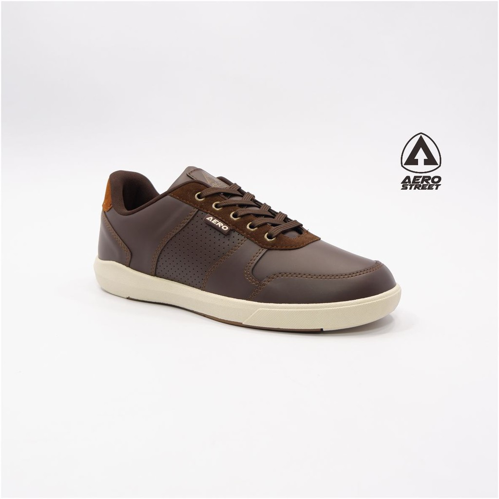 Aerostreet 40-43 Evander Coklat Tua - Sepatu Sneakers Casual Sport Sekolah Pria Wanita Aero Street