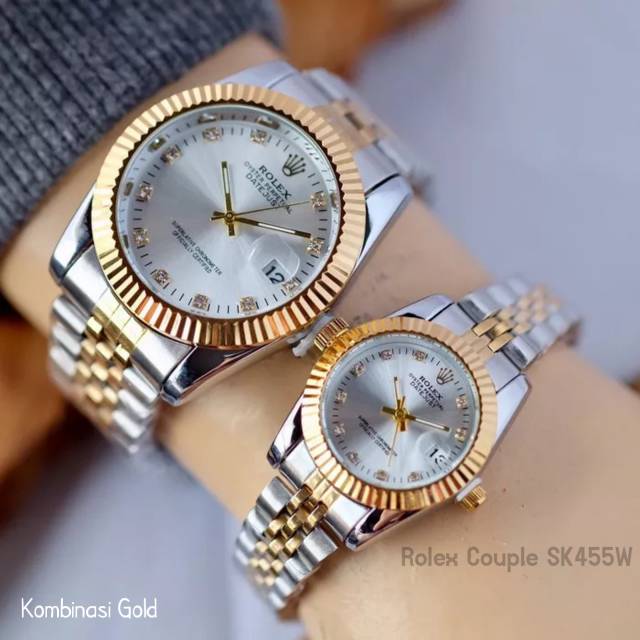 Jam Tangan Couple Cowok Cewek Jam Tangan Rolex Fasion Aksesoris Pria Wanita Couple  Murah Bisa COD