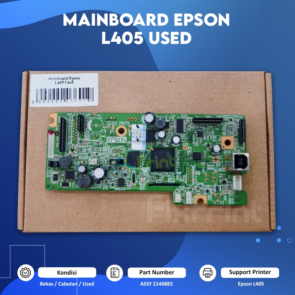 Mainboard Printer Epson L405, Motherboard L405, Logic Board Epson L405 Used, Part Number ASSY 2140882