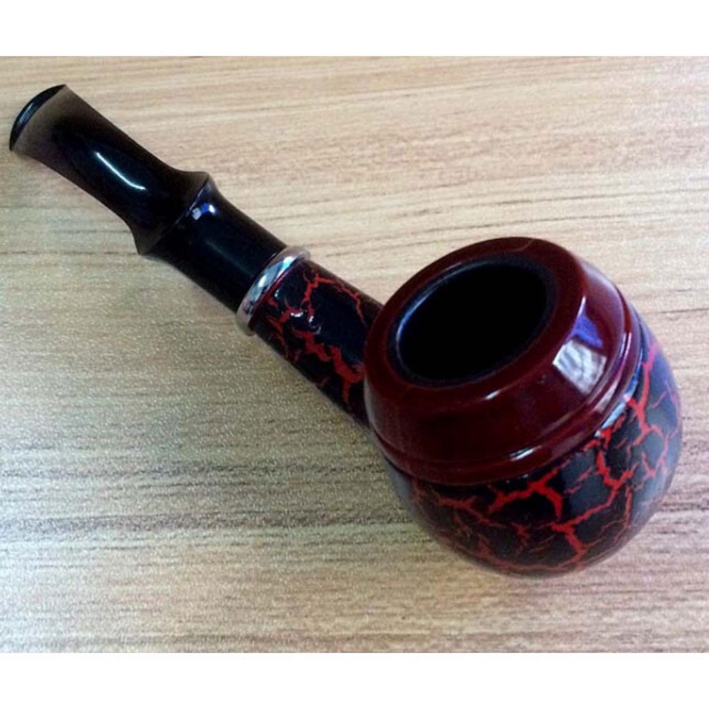 ClassicCarved Smoking Pipes / Pipa Rokok Motif Kayu - CH-5581-Coklat