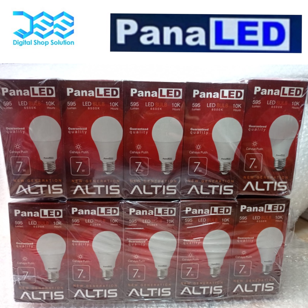 Lampu LED Murah Bohlam LED PANALED ALTIS Cahaya Putih 10PCS