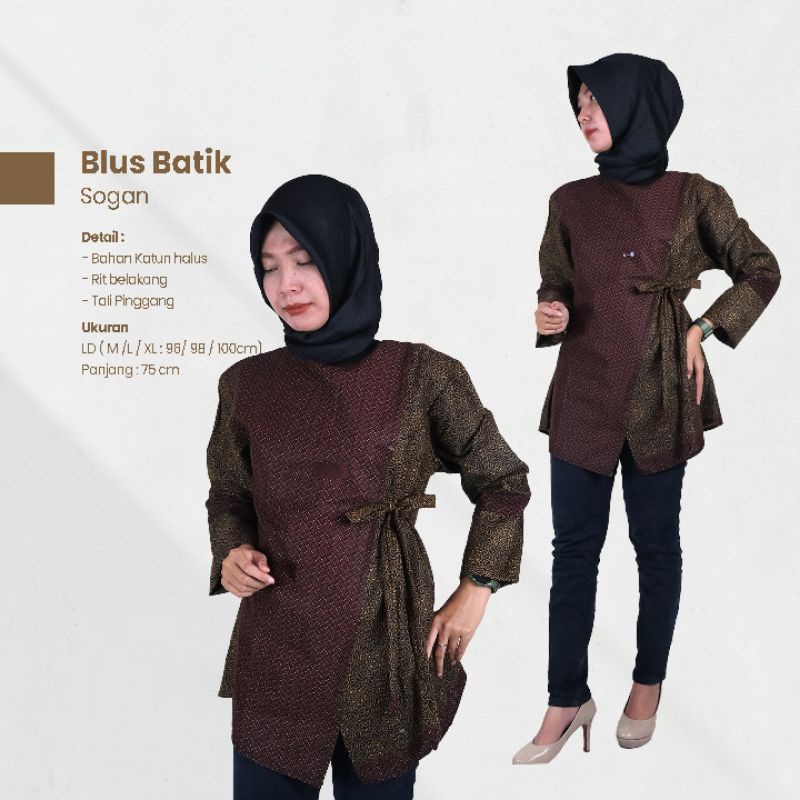 Blus Batik Sogan Lonceng- Naira Batik