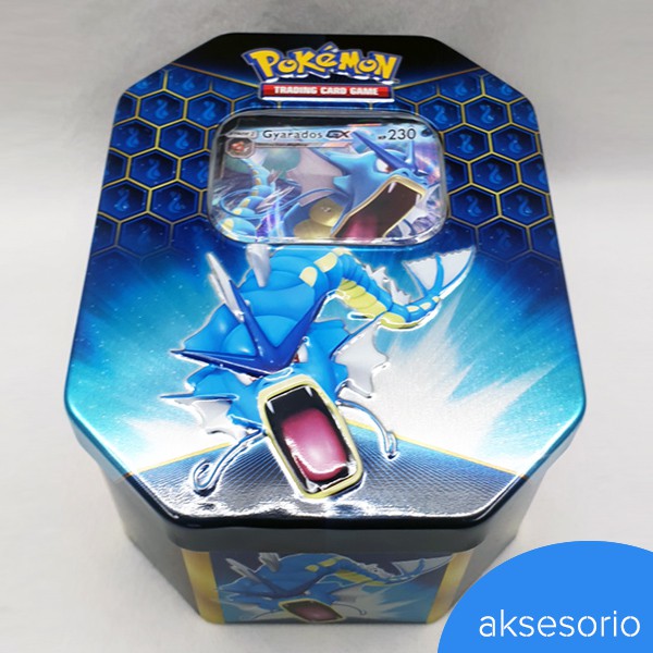 [Pokemon TCG English] Gyarados GX Hidden Fates TIN Box Original (TANPA BOOSTER PACK)