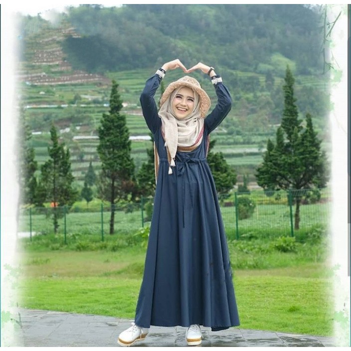 Salma dress gamis kekinian ukuran L|XL 