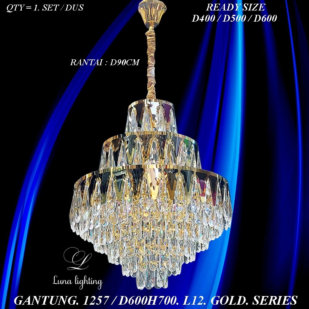Lampu Gantung Kristal Ruang Tamu 1257 Chandelier