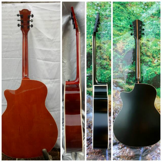 gitar akustik cole clak custom dobel ran neck utuh tidak sambung