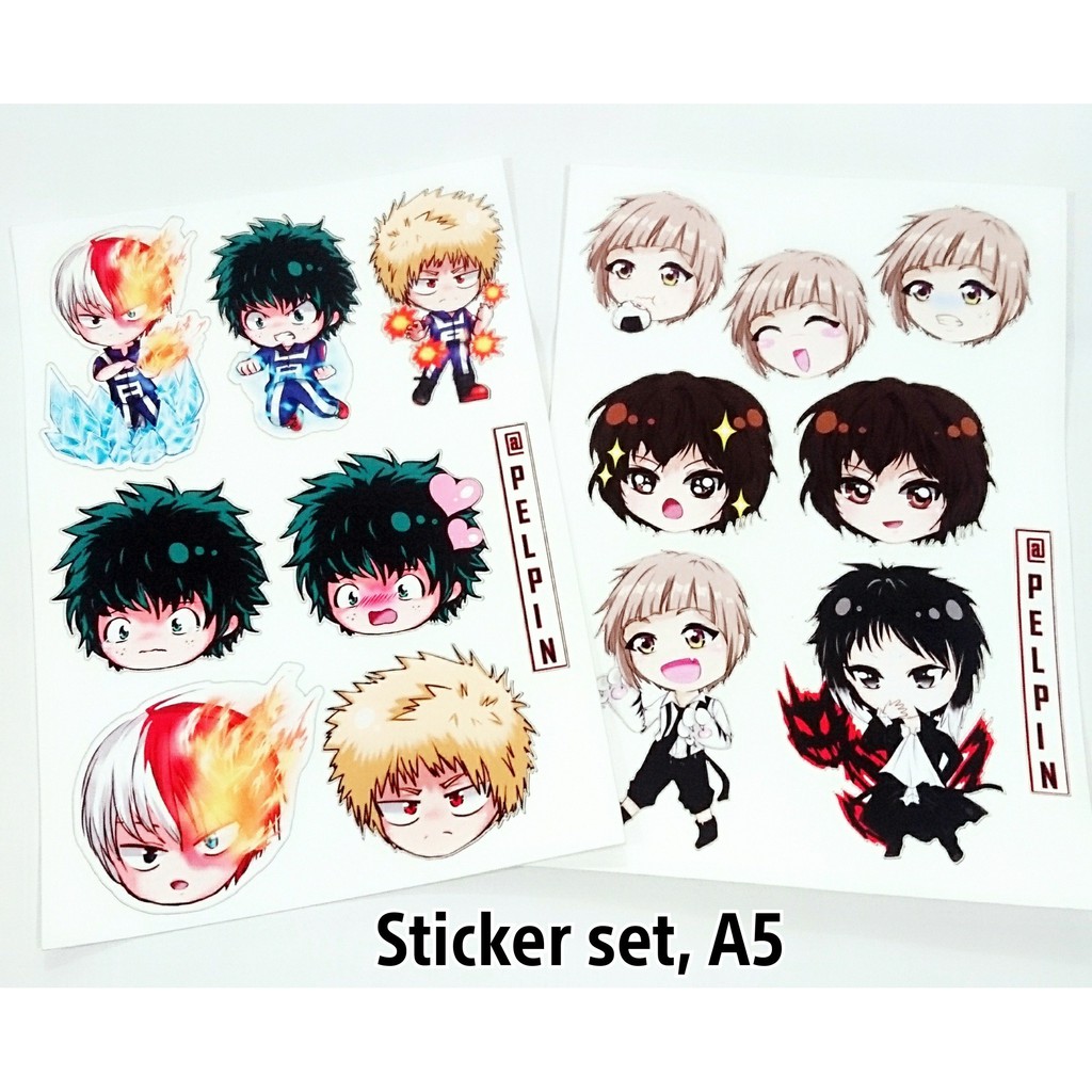 STICKER set  BUNGOU STRAY DOGS dazai atsushi akutagawa anime