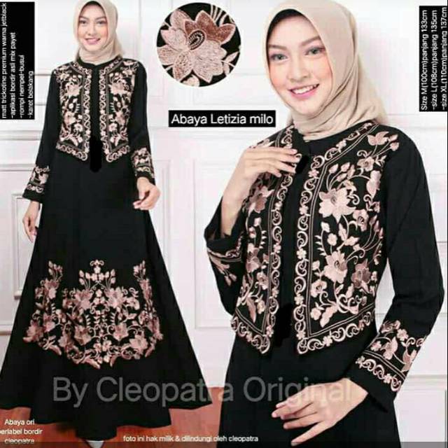 Abaya Bordir Mewah Abaya Hitam Bordir Gamis Abaya Arab Gamis Abaya Hitam Terbaru Abaya hitam Polos