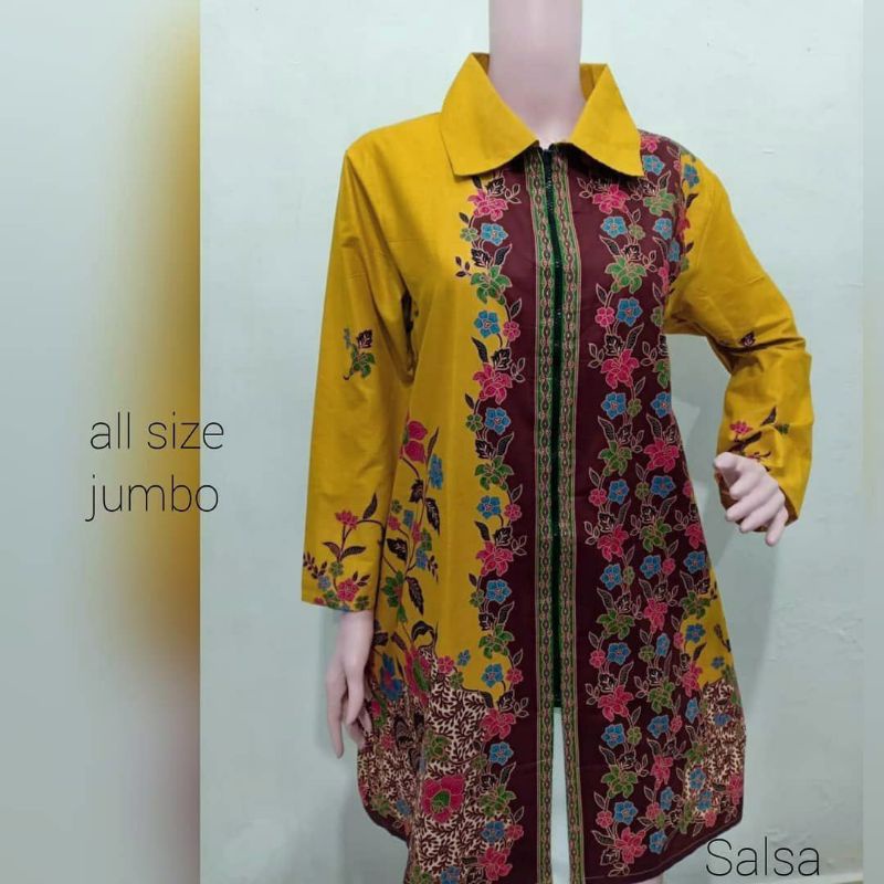 TUNIK BATIK WANITA TERBARU Grosir laris GENES JELITA TUNIC NAVBOR YELBOR WHITBOR CREAMBOR