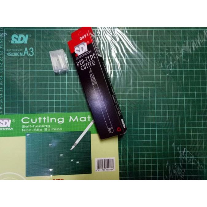 

DROPSHIP OKE Cutting Mat A3 + pen cutter SDI paket murah meriah