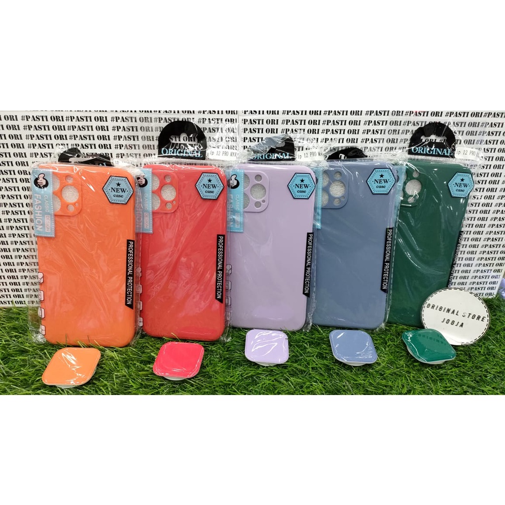 Silicone Case Apple Iphone 12 Pro Max Popsocket