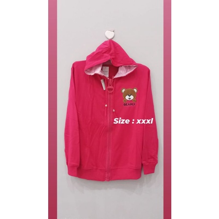Jaket Hoodie Wanita/Jaket Kaos Wanita Jumbo 3XL/Jaket Wanita Hoodie
