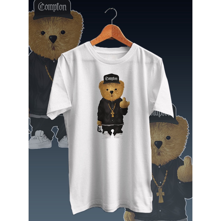 KAOS DISTRO PRIA&quot;FVCK BEAR&quot;/kaos terbaru pria/t-shirt combed 30s/kaos gambar motif print