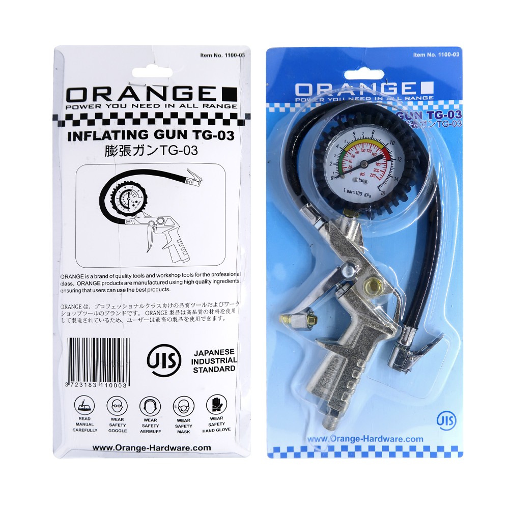 ORANGE 1100-03 ALAT ISI POMPA ANGIN BAN TIRE INFLATOR INFLATING GUN