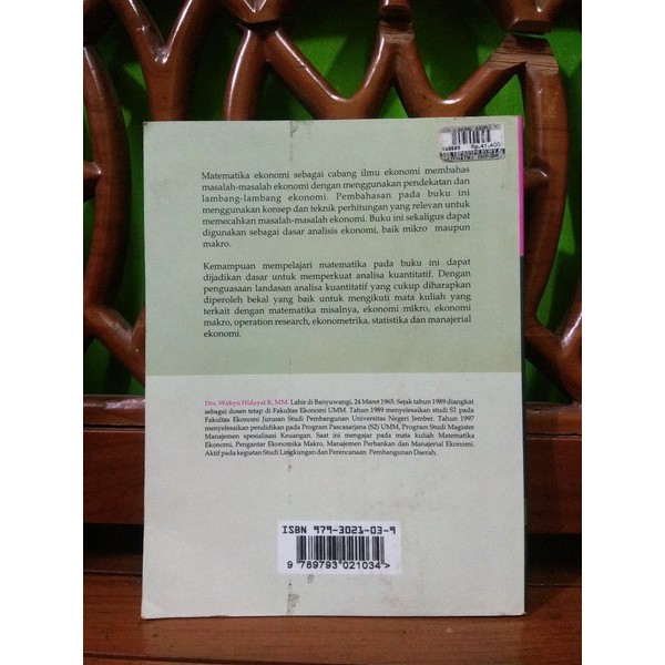 Buku Matematika Ekonomi Karangam Wahyu Hidayat Riyanto Edisi Revisi Shopee Indonesia