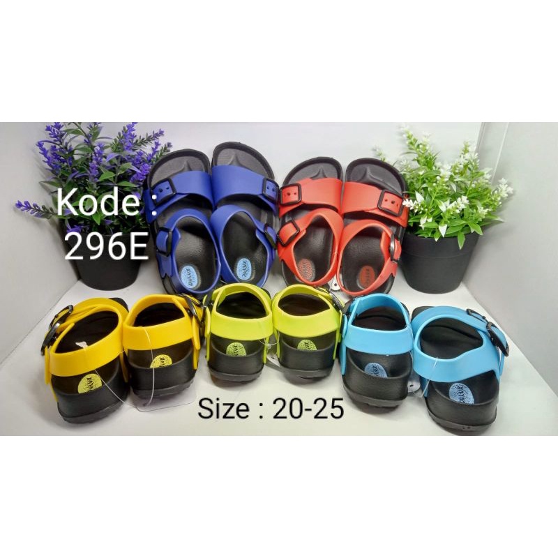 SANDAL ANAK ANAK WARNA POLOS SIZE 20-25 (KODE296E)