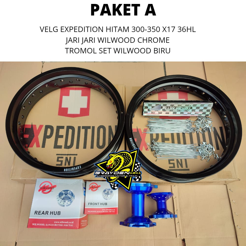 Paket Wheelset Velg Supermoto Super Moto Yamaha WR WR155 Paketan Velg WR 155R Sepaket Pelek YAMAHA SuperMoto Velg Pelek 1 SET Paket