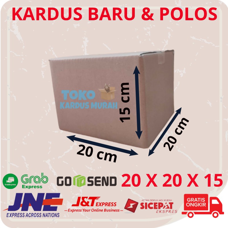 

Kardus Box Karton Polos Baru Packing Kotak Dus Bok Tebal 3mm Single Wall Harga 1 Lembar 20 x 20 x 15