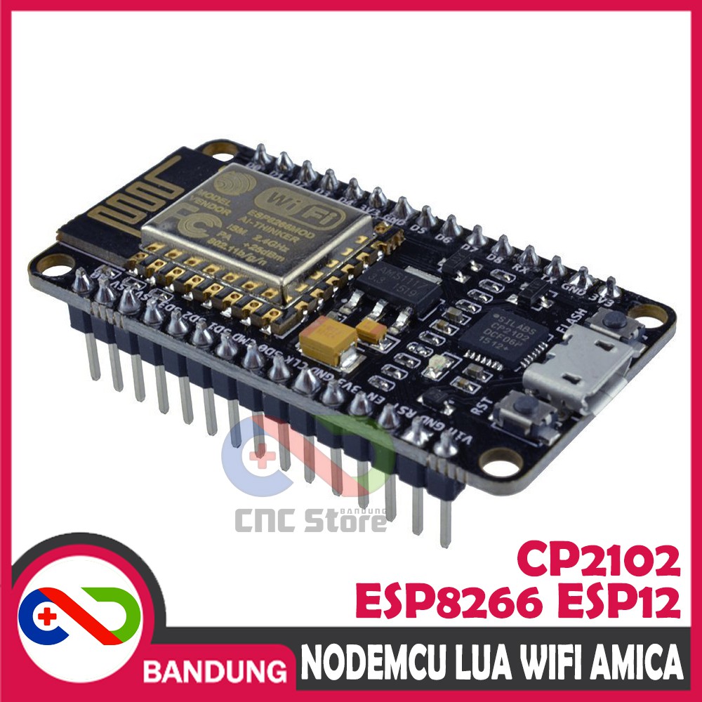 NODEMCU AMICA LUA WIFI V3 4MB 32MBITS FLASH ESP8266 ESP12 CP2102