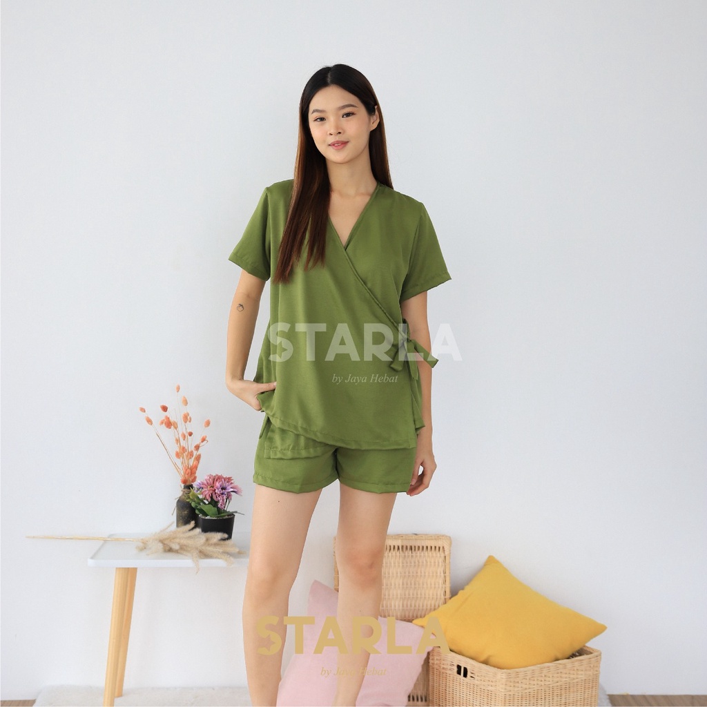 PIYAMA DEWASA MURAH BAJU TIDUR WANITA PAJAMAS SATEN SATIN GROSIR HESTIA STARLA