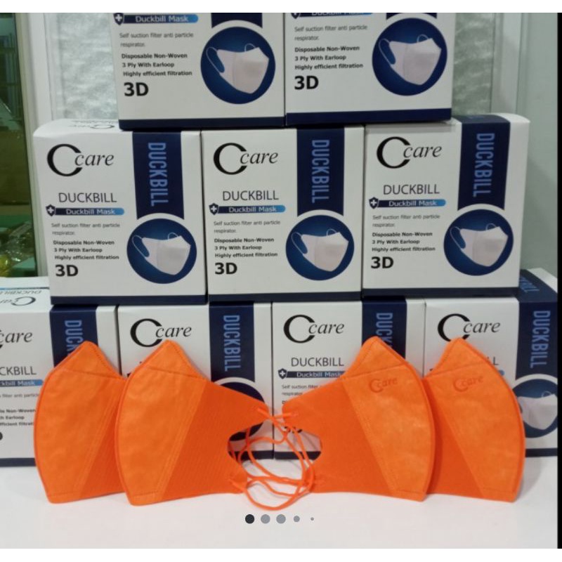 masker duckbill ocare garis.ijin kemenkes isi 50pc.duckbill 3d 3ply.