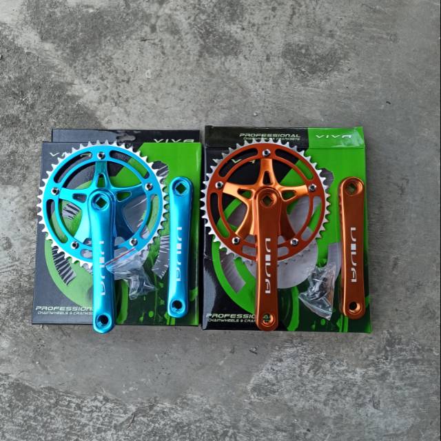 Crank viva 46t single speed fixie BCD 144 crank 46 t
