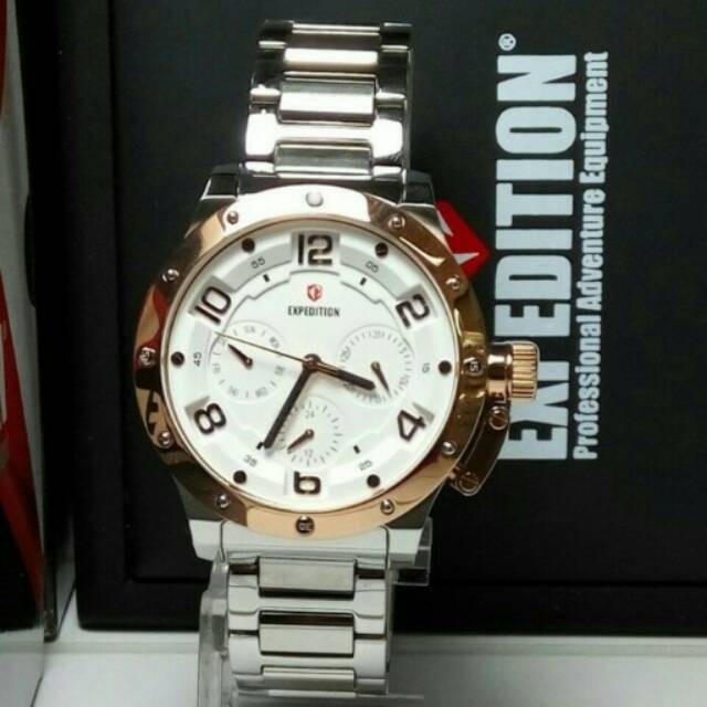 Jam Tangan Original Expedition E6381 Ladies sporty rantai silver