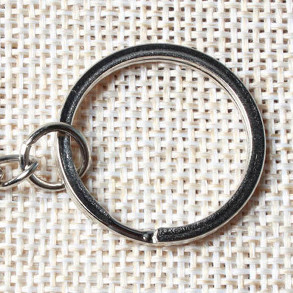 Solighter 25mm Keyring Perhiasan Dipoles Perak Split Ring Key Fob