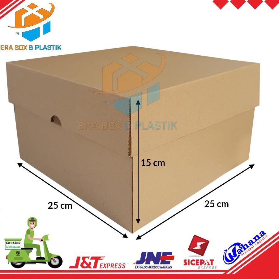 

Kardus 25x25x15 cm | 1 Pack Isi 10 Pcs | Box | Karton Packaging | Dus Kue Tart Ulang Tahun (KODE 6)