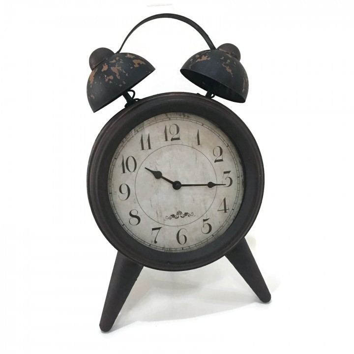 Vintage Retro Europian Antique Alarm Clock Shape 10 inch