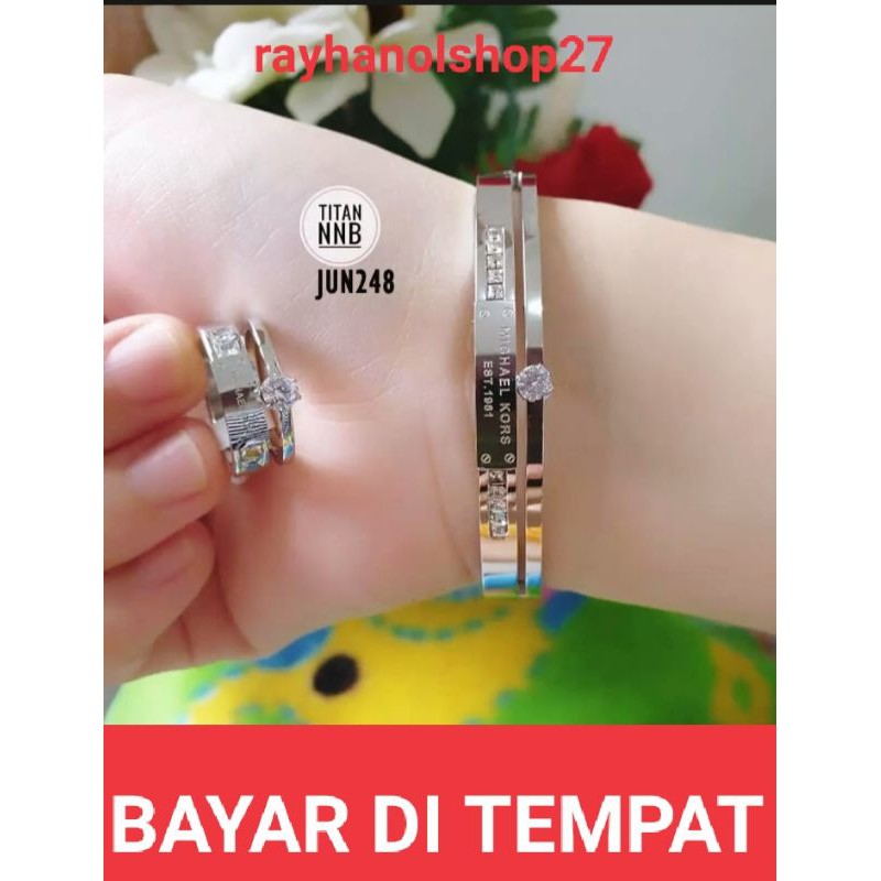 PERHIASAN WANITA TITANIUM MODEL JUN2488 ANTI KARAT