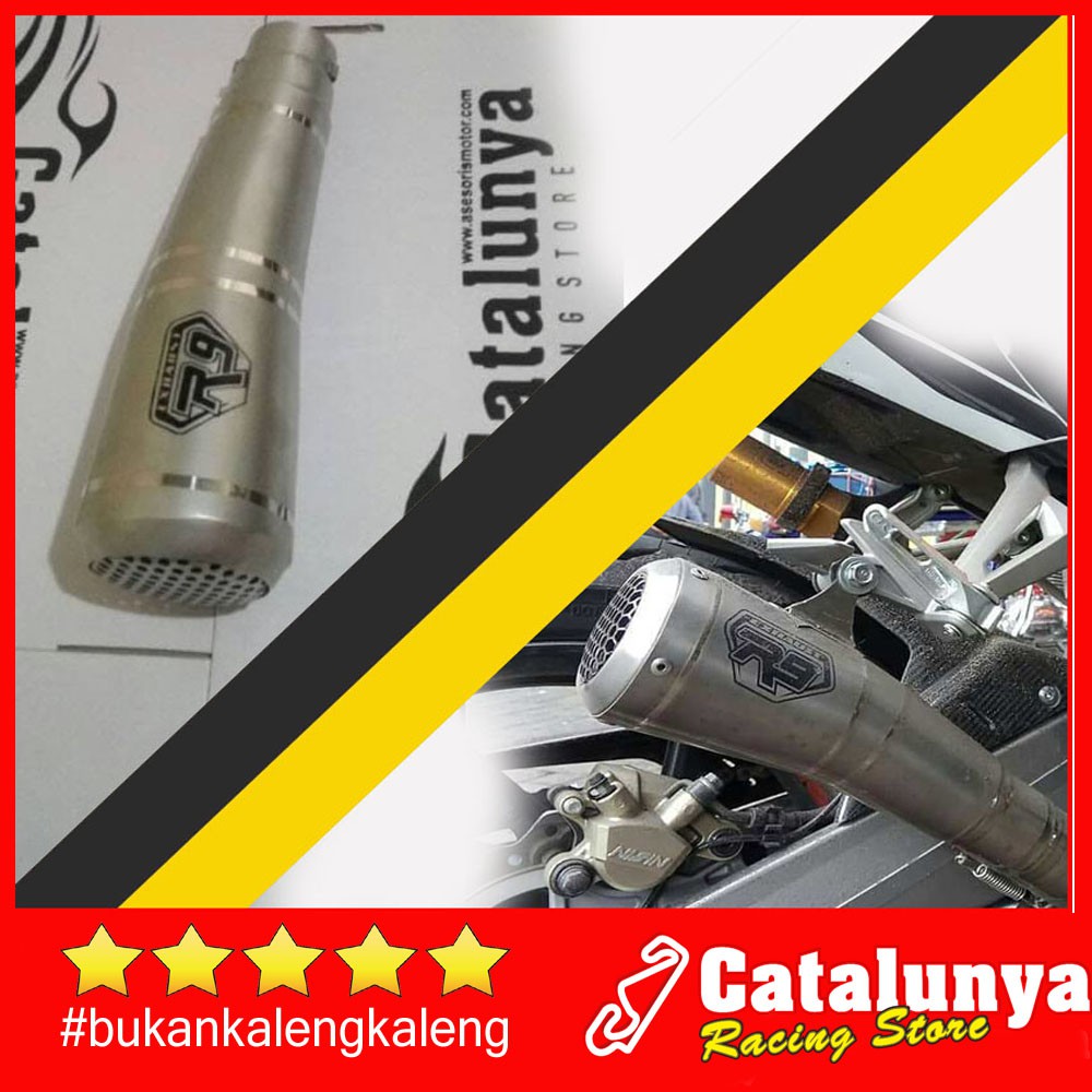 Knalpot Racing R9 GP Titanium Look series Sundblashting