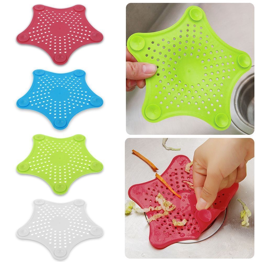 Silicone Kitchen Sink Strainer Filter Bathroom Shower Drain Cover Hair Catcher